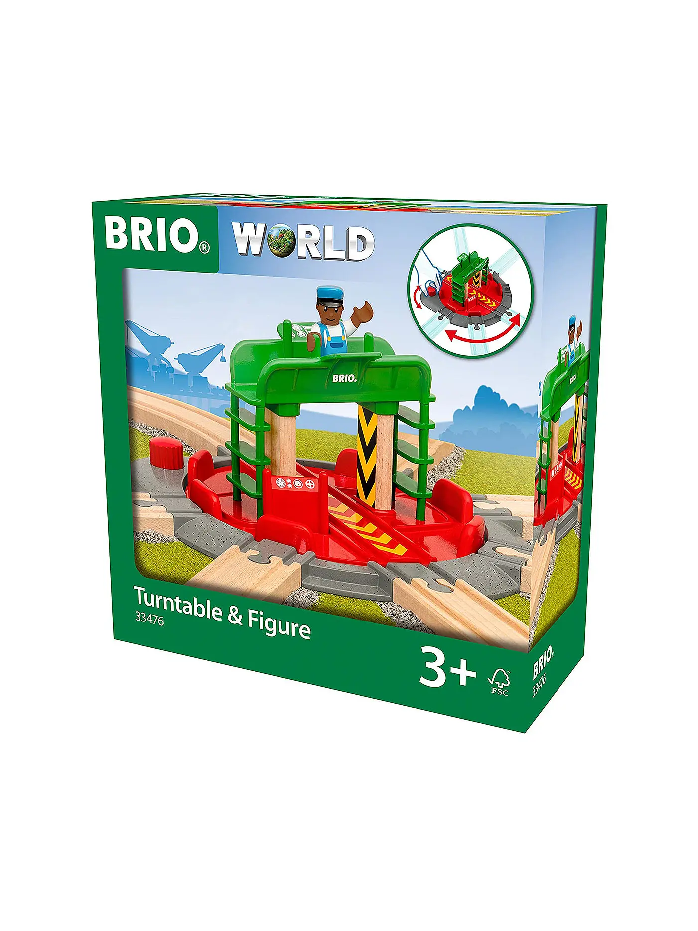 BRIO | Lok-Drehscheibe mit Kontrollbrücke 33476 | 